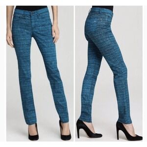 Rag and Bone | Low Rise Fitted Tweed Print Leggings Size 25 Blue Stretch